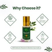 Lokamrit Roll-On for Migraine, Headache & Stress Relief – 100% Herbal Formula